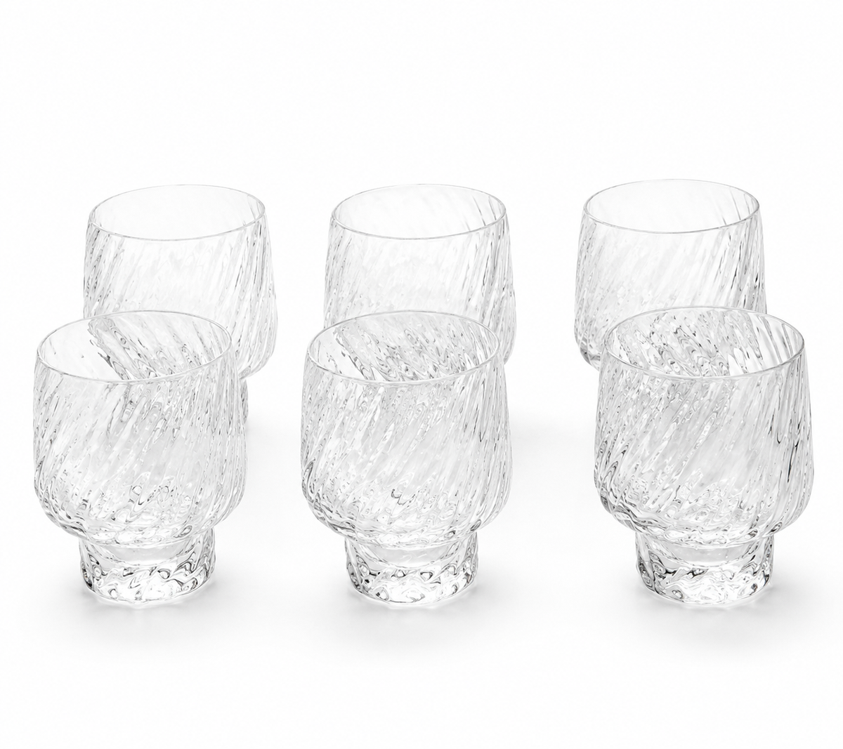 Ensemble de 6 Verres Bas "Vague Scintillante"
