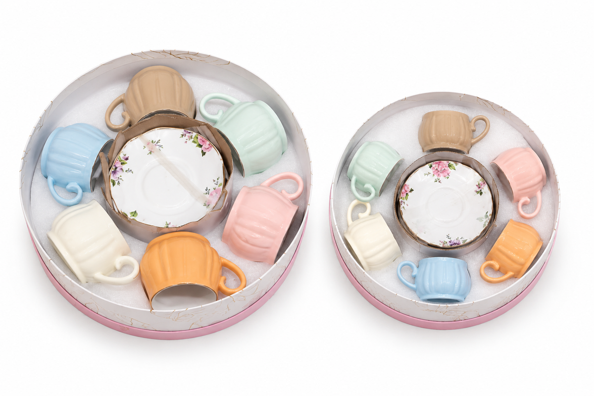 Service Duo "Arc-en-Ciel Pastel" – Grand & Petit Service