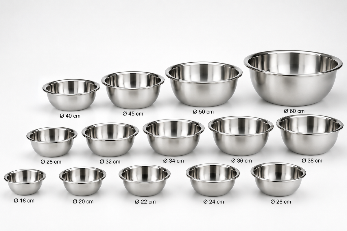 Set de 14 bols professionnel en acier inoxydable