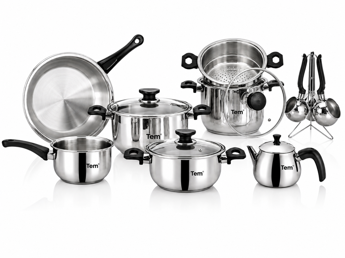Tem Elios - Batterie 15 Pièces - Inox 18/10 - (Garantie 10 ans)