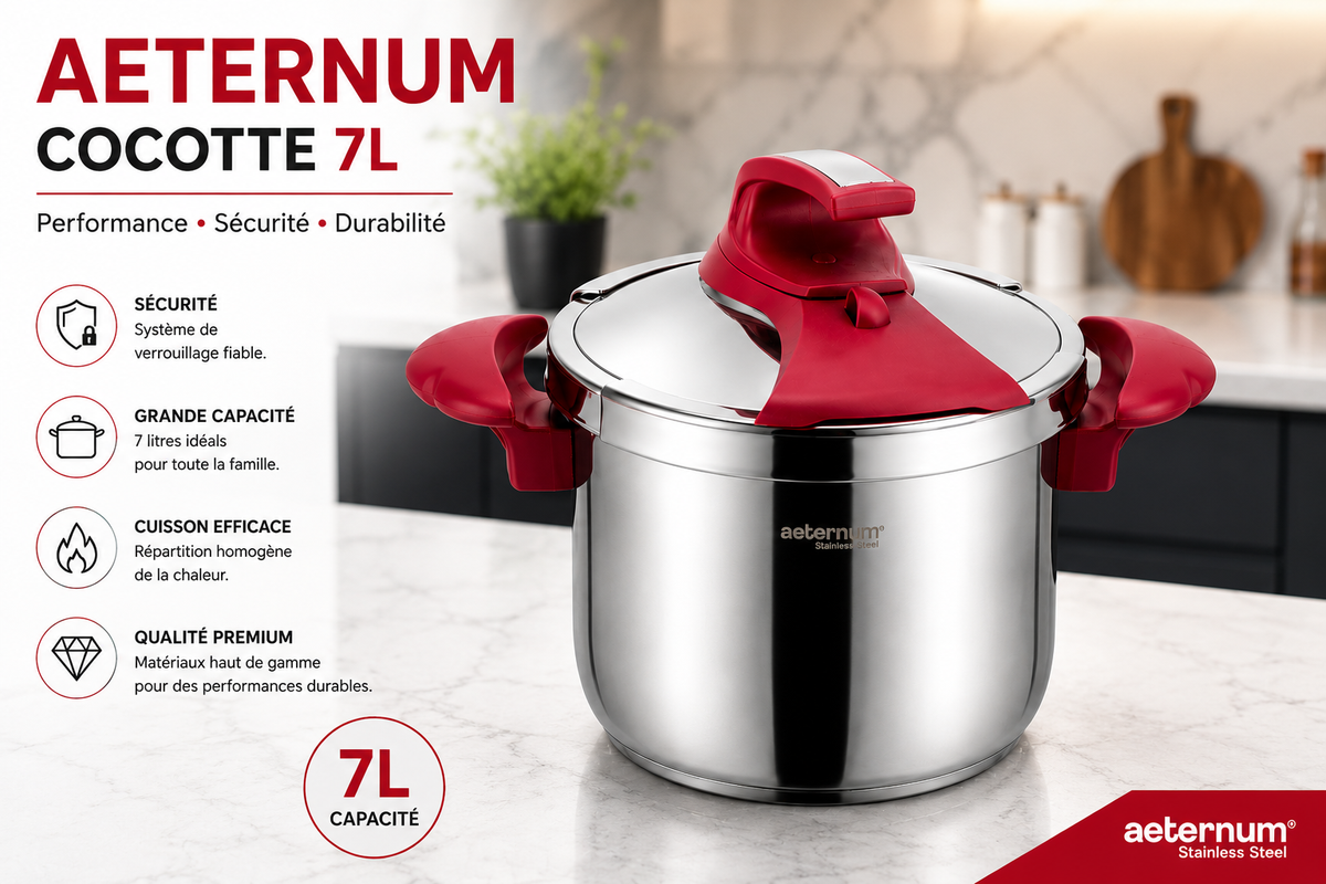 Cocotte Aeternum 7L – L'Alliée Indispensable de votre Cuisine