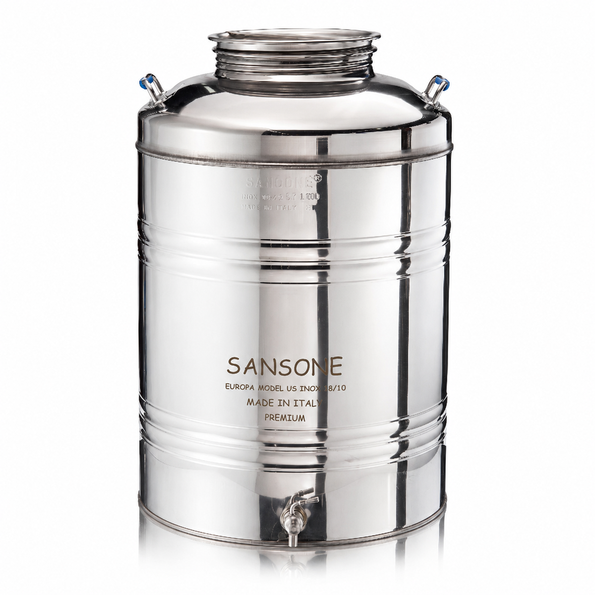 Citerne 100L en Inox Alimentaire 18/10 Sansone Premium – Made in Italy – avec Support