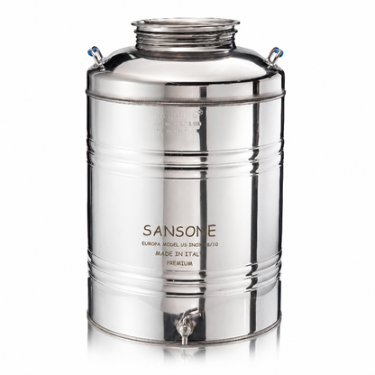 Citerne 100L en Inox Alimentaire 18/10 Sansone Premium – Made in Italy – avec Support