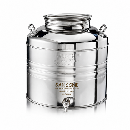 Citerne 10L en Inox Alimentaire 18/10 Sansone Premium – Made in Italy – avec Support