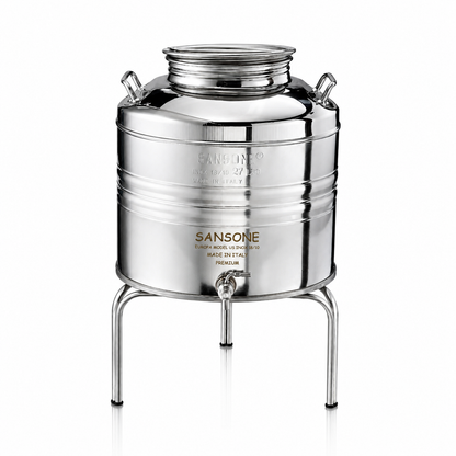Citerne 10L en Inox Alimentaire 18/10 Sansone Premium – Made in Italy – avec Support