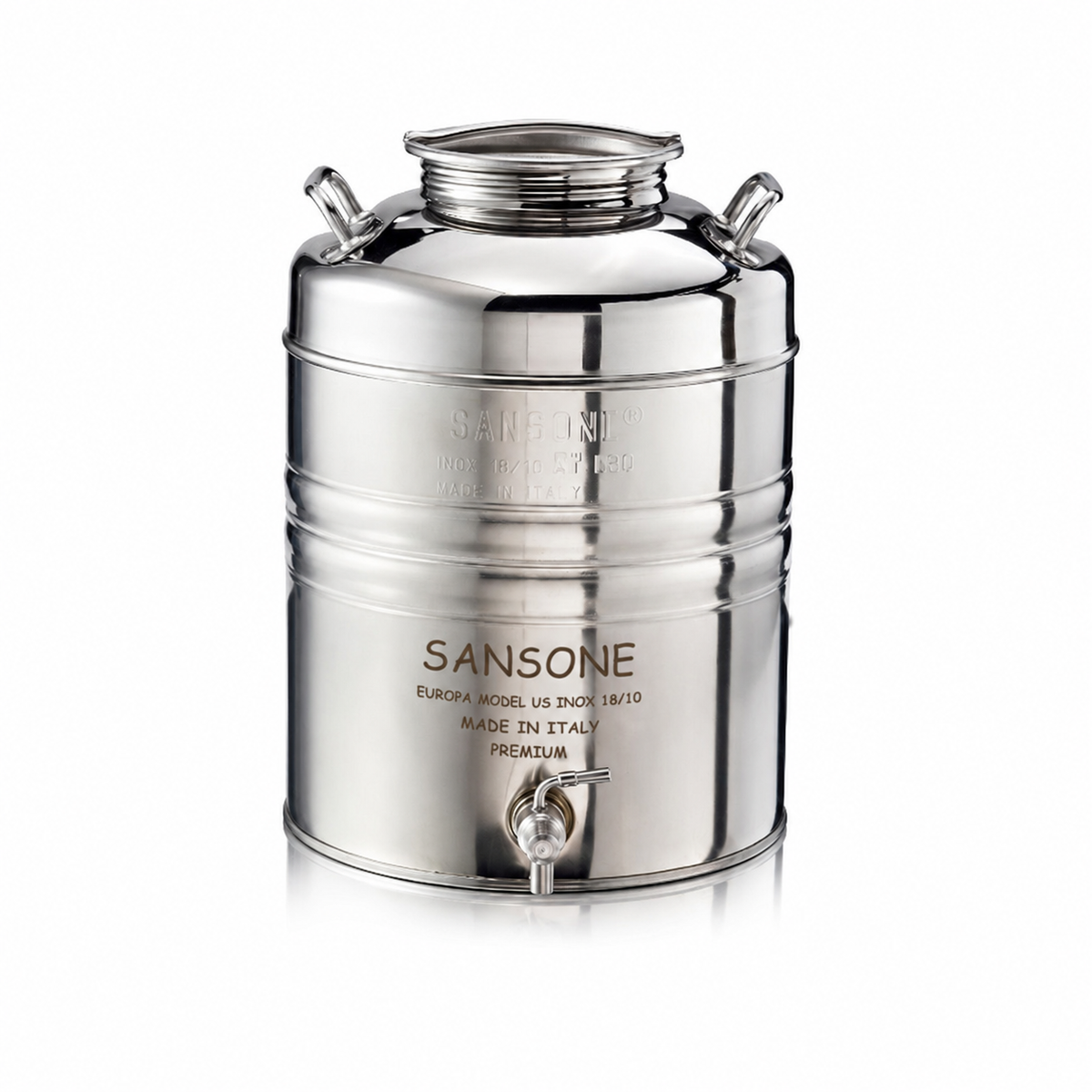 Citerne 20L en Inox Alimentaire 18/10 Sansone Premium – Made in Italy – avec Support