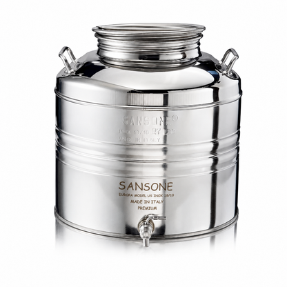 Citerne 30L en Inox Alimentaire 18/10 Sansone Premium – Made in Italy – avec Support