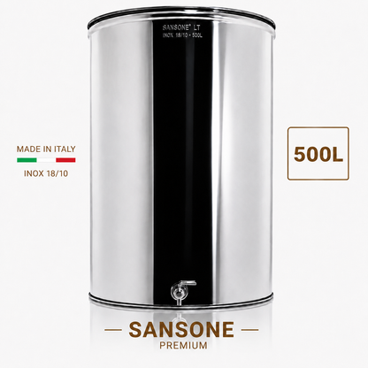 Citerne 500L en Inox Alimentaire 18/10 Sansone Premium – Made in Italy