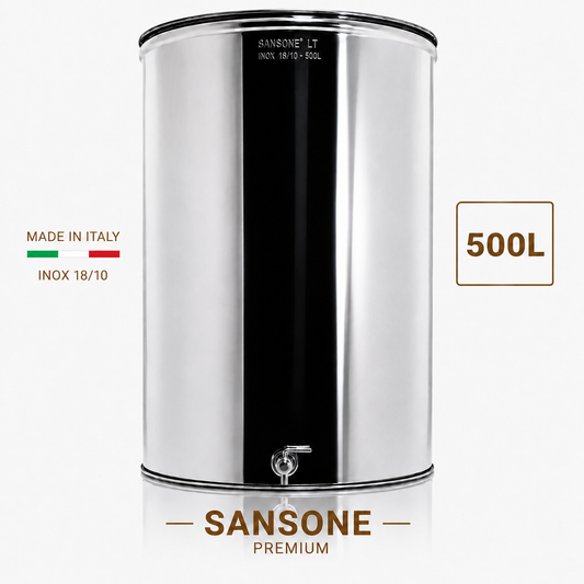 Citerne 500L en Inox Alimentaire 18/10 Sansone Premium – Made in Italy