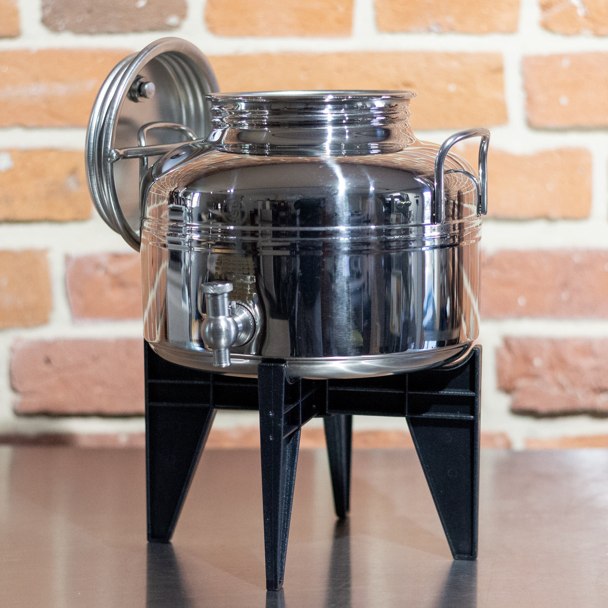 Citerne 5L en Inox Alimentaire 18/10 Sansone Premium – Made in Italy – avec Support