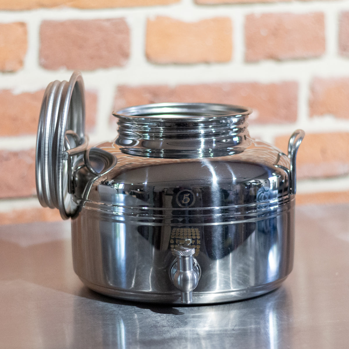 Citerne 5L en Inox Alimentaire 18/10 Sansone Premium – Made in Italy – avec Support
