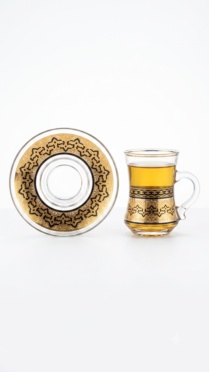 Service à Thé Arabesque Orientale (12 Pièces)