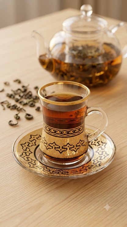 Service à Thé Arabesque Orientale (12 Pièces)