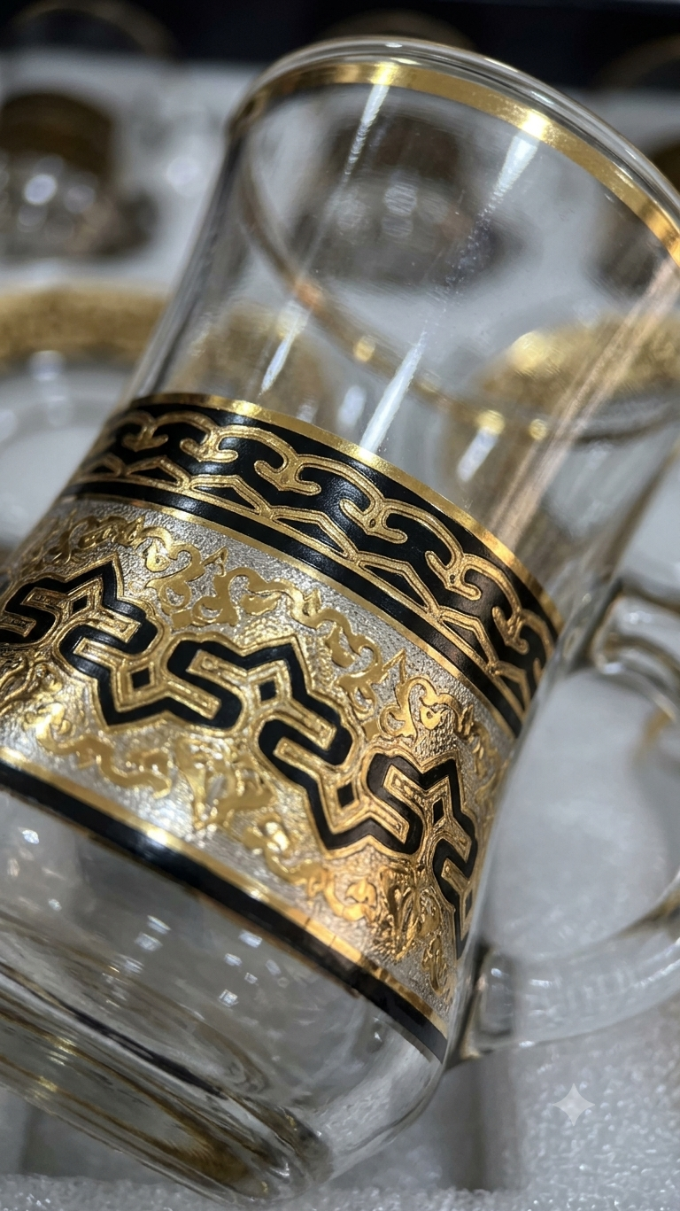 Service à Thé Arabesque Orientale (12 Pièces)