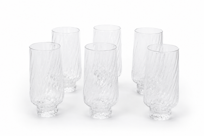 Ensemble de 6 à Boisson Verres Torchon "Élégance Texturée"