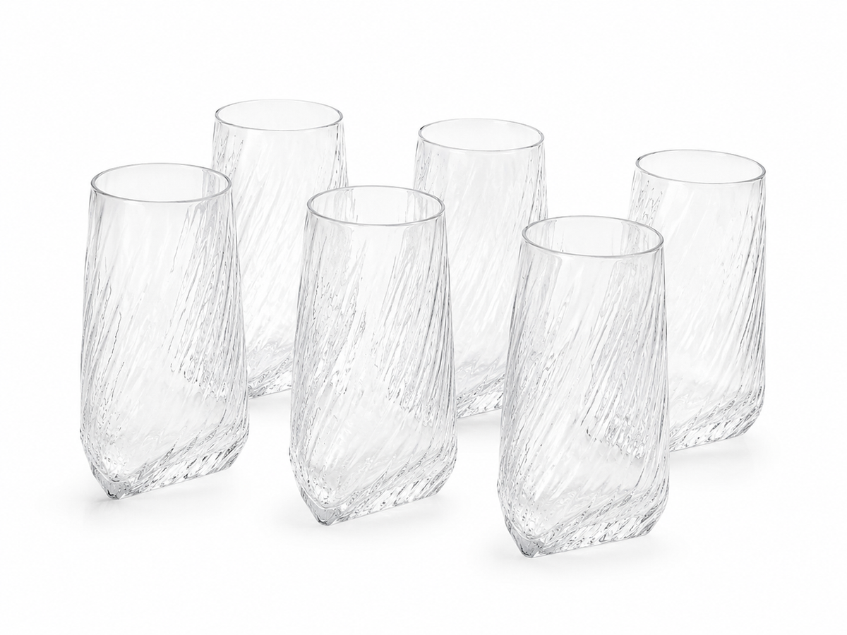 Ensemble de 6 Verres "Vague Scintillante"