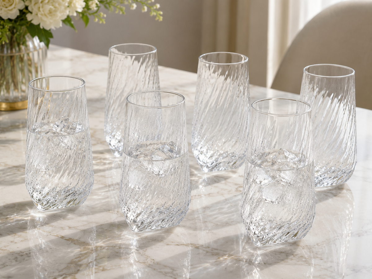 Ensemble de 6 Verres "Vague Scintillante"