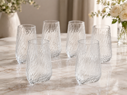 Ensemble de 6 Verres "Vague Scintillante"