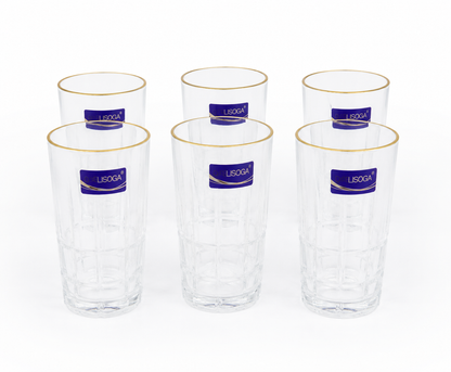 Ensemble de 6 Verres "Liseré Doré"