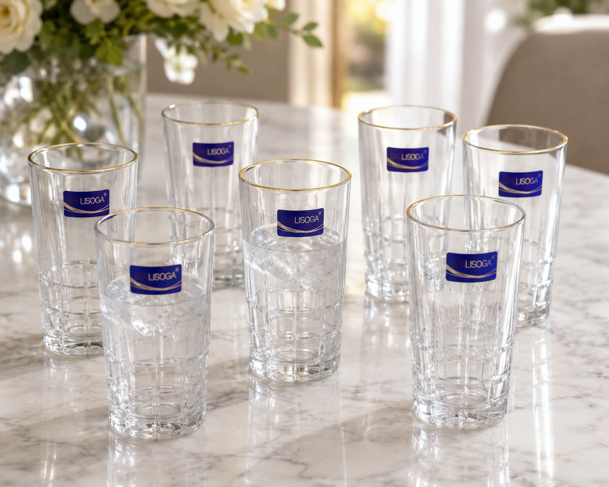 Ensemble de 6 Verres "Liseré Doré"