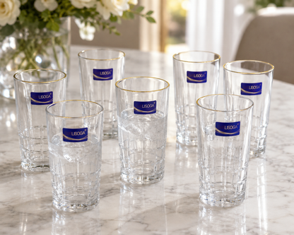 Ensemble de 6 Verres "Liseré Doré"