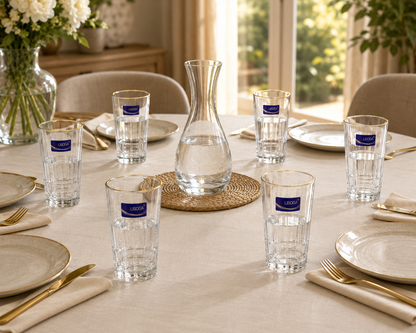 Ensemble de 6 Verres "Liseré Doré"