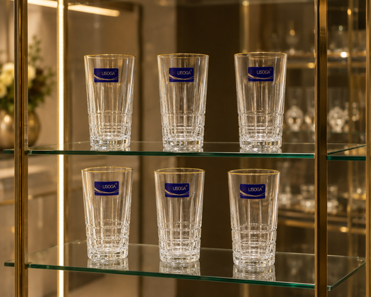 Ensemble de 6 Verres "Liseré Doré"