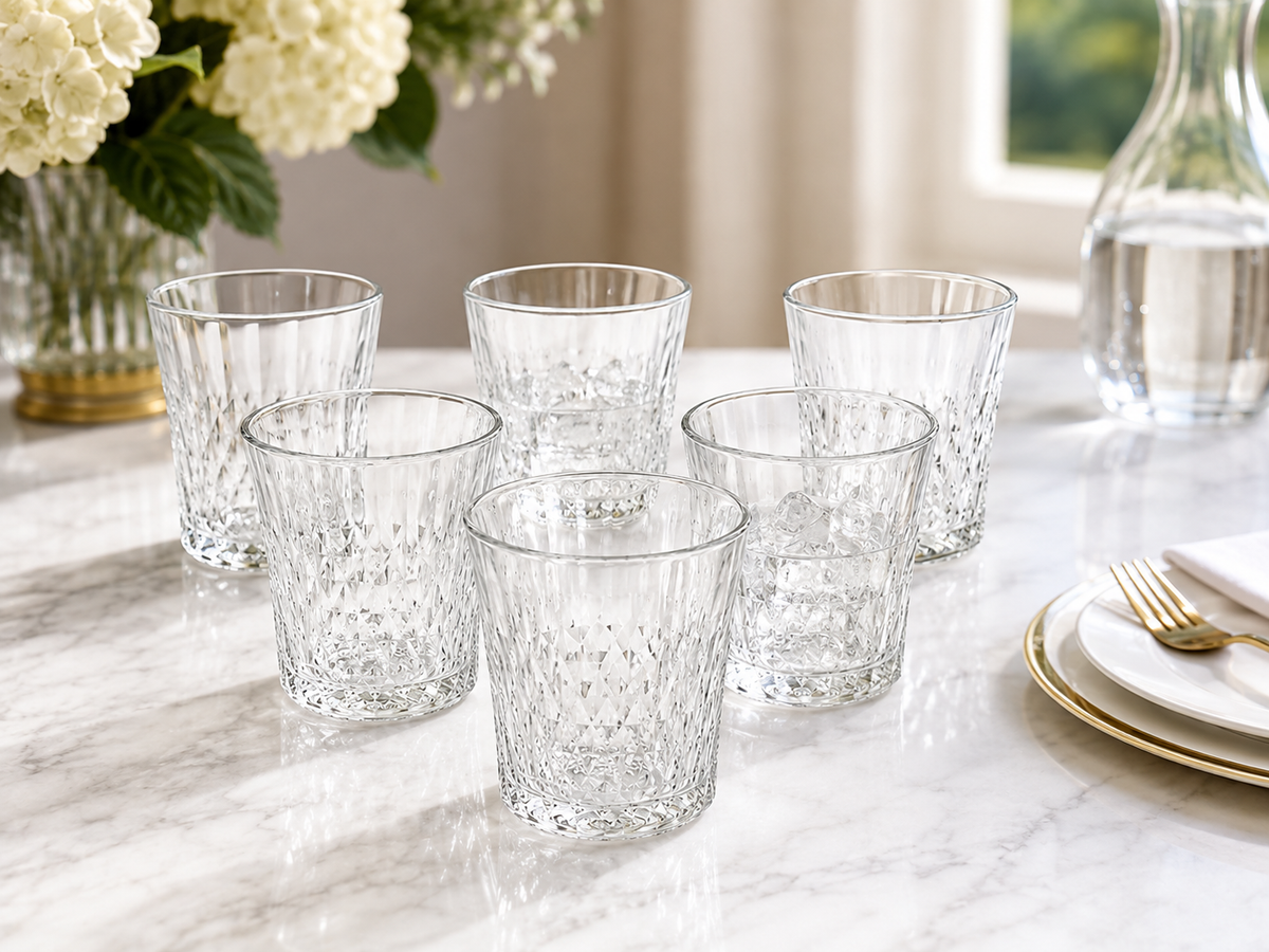 Ensemble de 6 Verres Bas "Éclat Diamant"