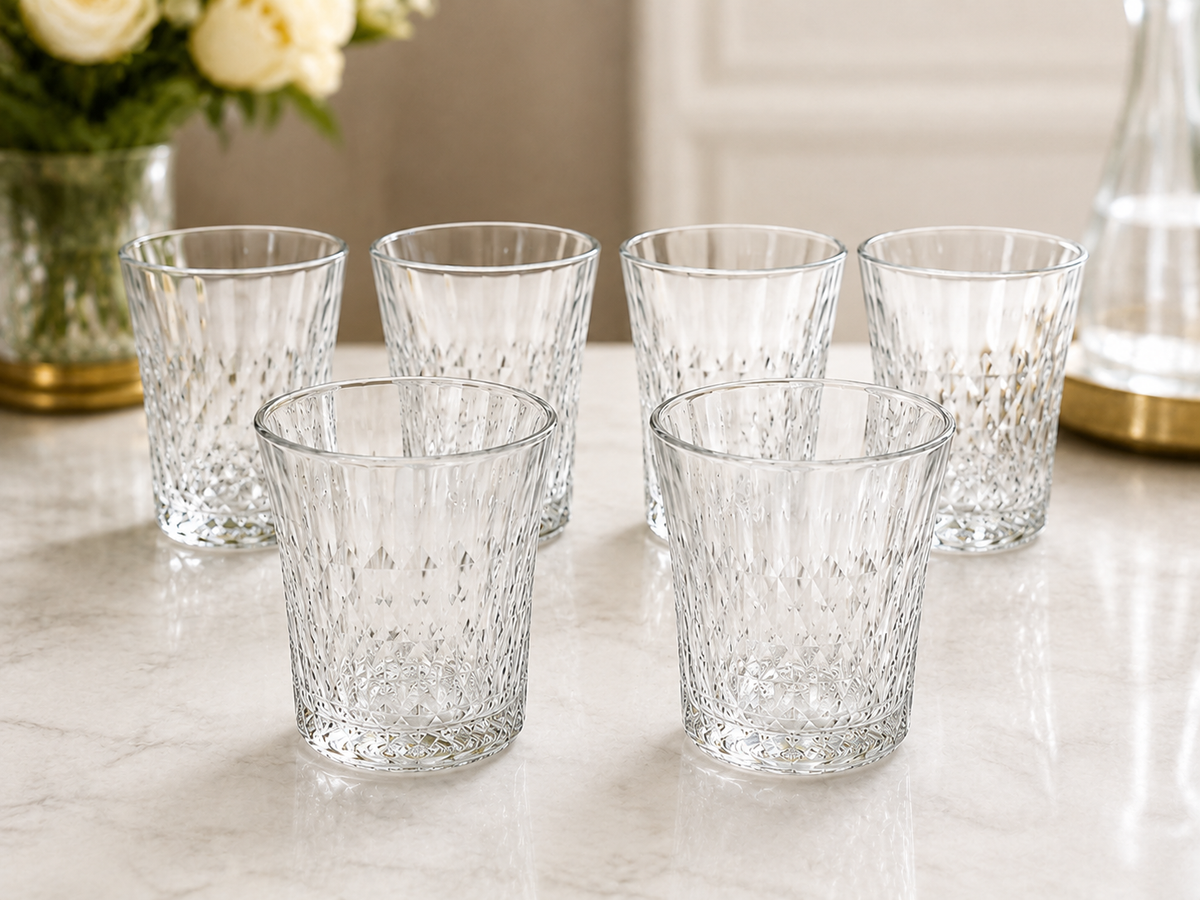 Ensemble de 6 Verres Bas "Éclat Diamant"