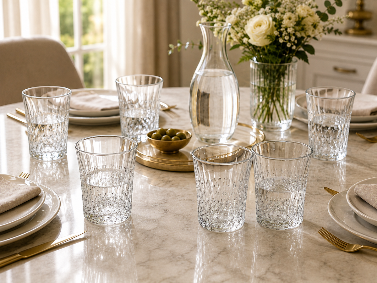 Ensemble de 6 Verres Bas "Éclat Diamant"