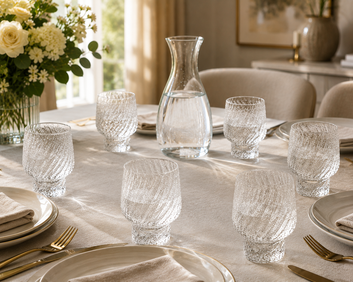 Ensemble de 6 Verres Bas "Vague Scintillante"