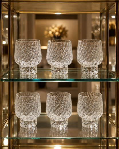 Ensemble de 6 Verres Bas "Vague Scintillante"