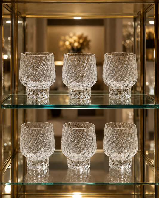 Ensemble de 6 Verres Bas "Vague Scintillante"