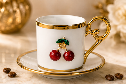 Service à Café "Cerise Royale" (6 Tasses)