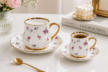 Service Duo "Romance Florale" – Grand & Petit Service