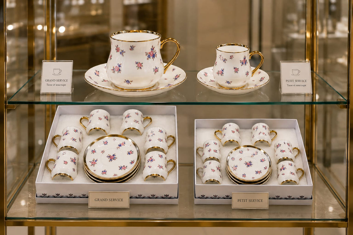 Service Duo "Romance Florale" – Grand & Petit Service