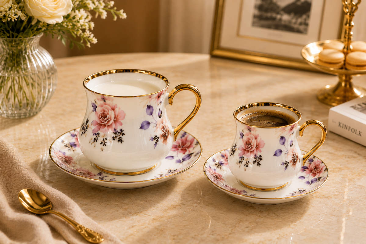 Service Duo "Rose Impériale" – Grand & Petit Service