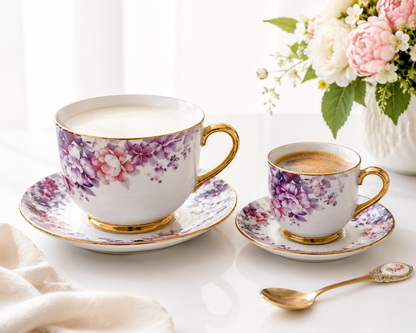 Service Duo "Bouquet Violet" – Grand & Petit Service