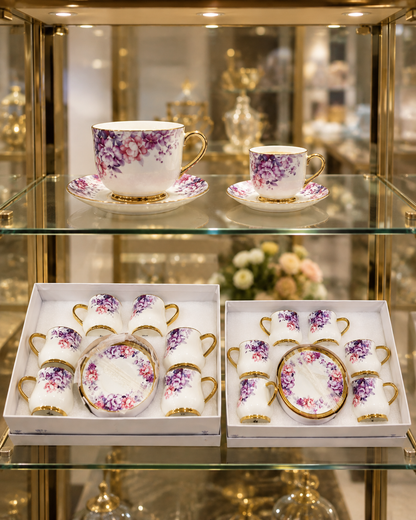 Service Duo "Bouquet Violet" – Grand & Petit Service
