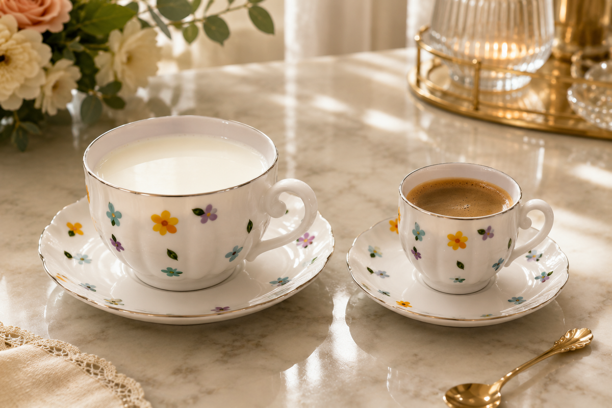 Service Duo "Printemps Fleuri" – Grand & Petit Service