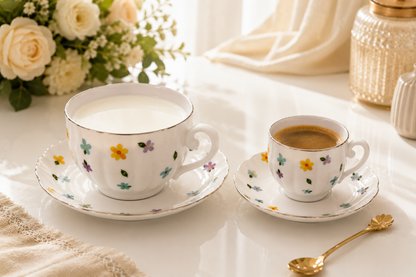 Service Duo "Printemps Fleuri" – Grand & Petit Service