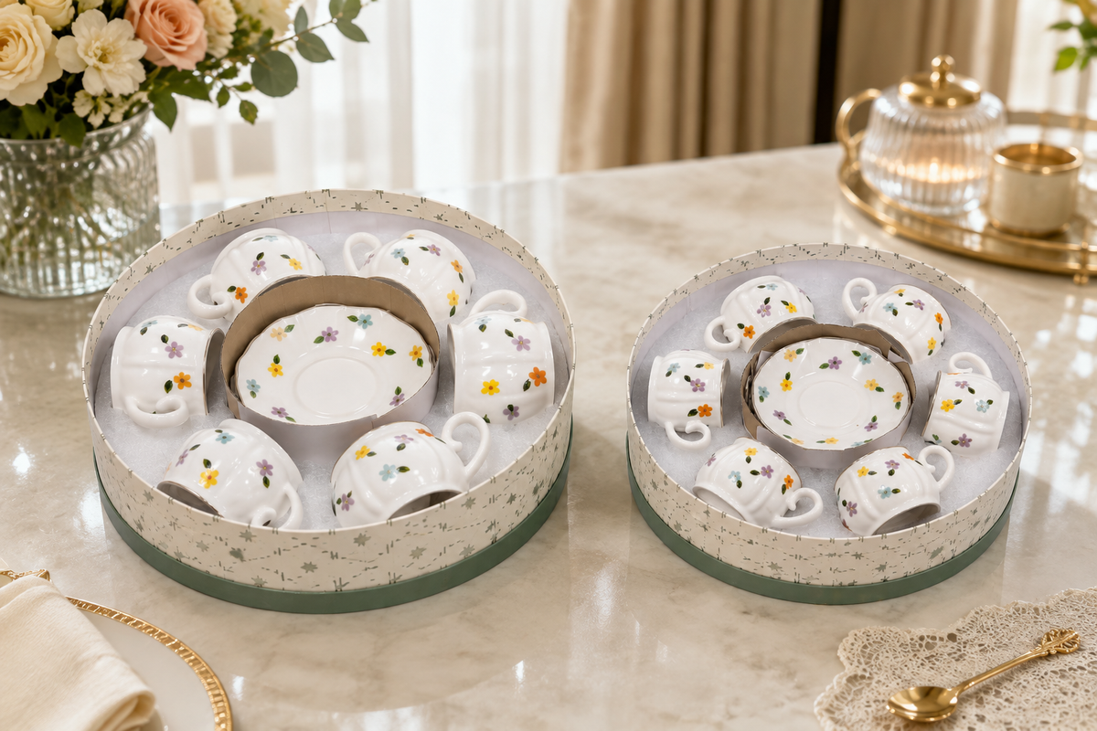 Service Duo "Printemps Fleuri" – Grand & Petit Service