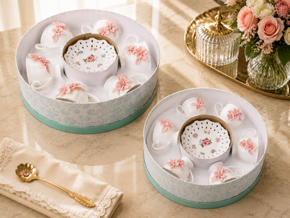 Service Duo "Pétale de Rose" – Grand & Petit Service