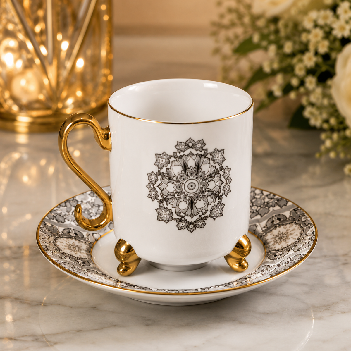 Service à Café "Mandala Royale"