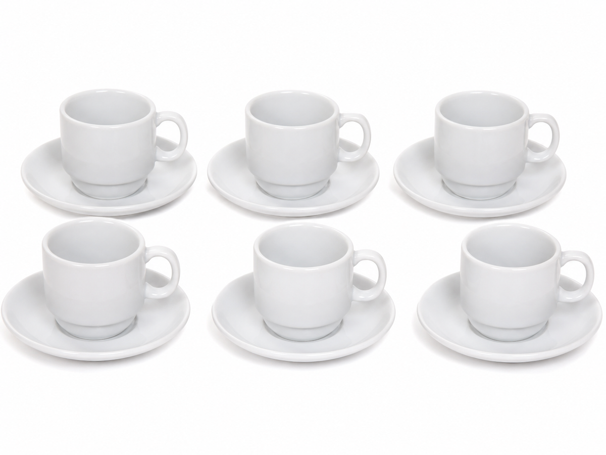 Service à Café "Purity" – Blanc Épuré (Modèle Petit / Expresso)