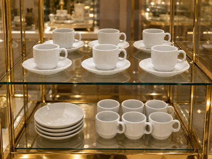 Service à Café "Purity" – Blanc Épuré (Modèle Petit / Expresso)
