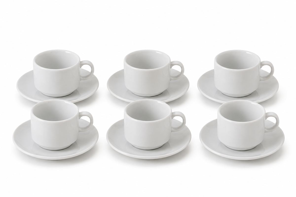 Service à Café "Purity" – Blanc Épuré (Modèle Grand/Expresso)