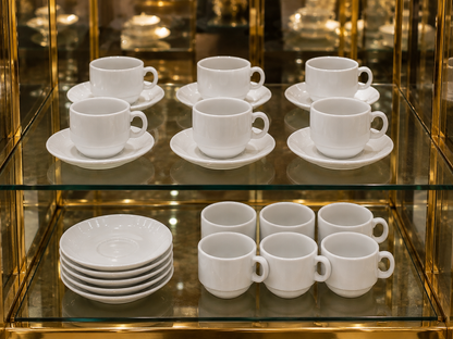 Service à Café "Purity" – Blanc Épuré (Modèle Grand/Expresso)
