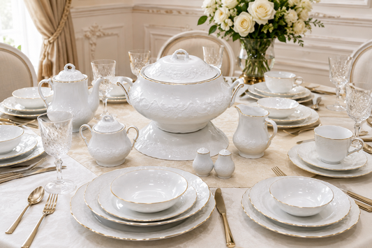 Service de Table « Vendange » – L’Excellence de la Porcelaine Tunisienne (60 pc ou 107 pc)