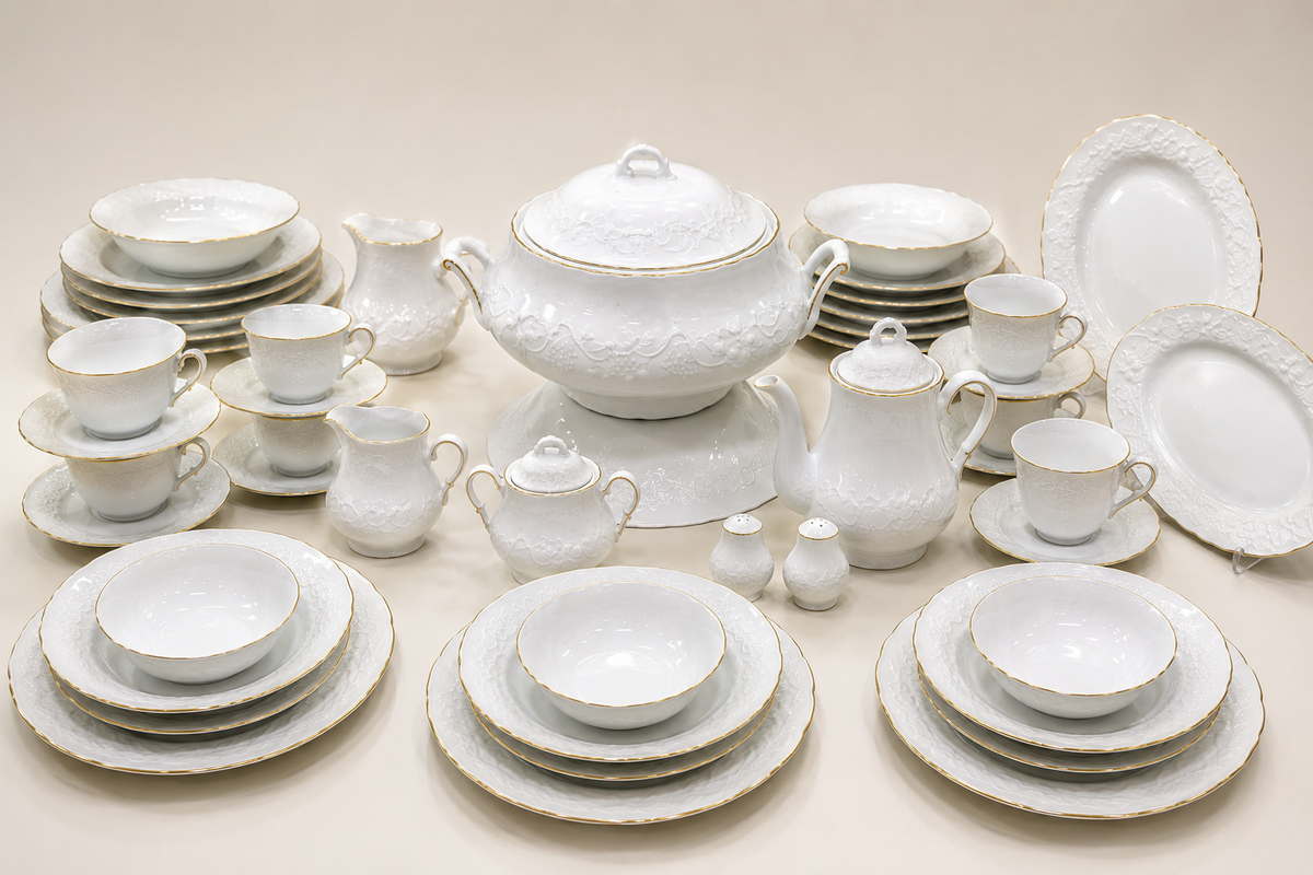 Service de Table « Vendange » – L’Excellence de la Porcelaine Tunisienne (60 pc ou 107 pc)